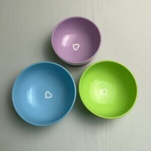 Munchkin Stay-Put Suction Bowls Set of 3 Baby Toddler Feeding BPA-Free